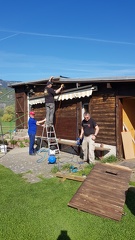 Ponçage de la cabane