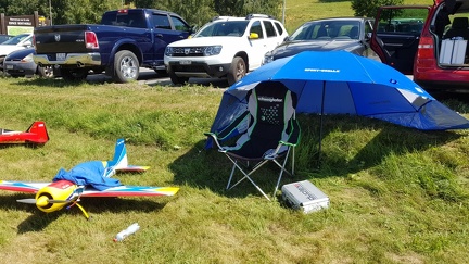 Le camp de base en fin de journée 