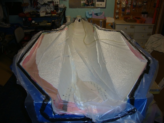 fabrication du fuselage avec la mise sous vide
